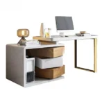 مكتب بتصميم ادراج جانبيه مكعبة