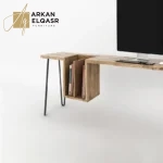 مكتب خشبي بخزانة مبتكرة