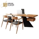 مكتب مائل بتصميم خشبي فاخر