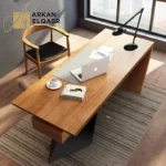 مكتب مائل بتصميم خشبي فاخر