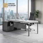 مكتب مع وحدة جانبية بتصميم فاخر