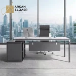 مكتب مع وحدة جانبية بتصميم فاخر