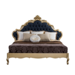 ⁦سرير نوم ملكي أنيق مع 2 طاولة⁩ - الصورة ⁦3⁩