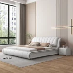 سرير نوم جلد مودرن