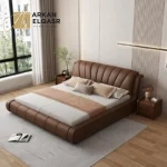 سرير نوم جلد مودرن
