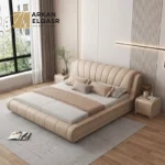 سرير نوم جلد مودرن