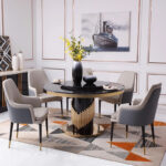 طاولة طعام رخام دائرية