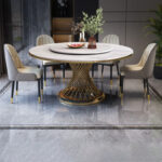 ⁦طاولة طعام بتصميم دائري فاخر⁩ - الصورة ⁦2⁩