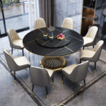 ⁦طاولة طعام بتصميم دائري فاخر⁩ - الصورة ⁦3⁩