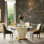 ⁦طاولة طعام رخام فاخرة علي الطراز الأوروبي⁩ - الصورة ⁦2⁩