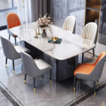 ⁦طاولة طعام رخامية بتصميم فخم وشيك⁩ - الصورة ⁦3⁩