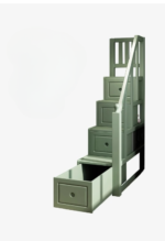 ⁦سرير أطفال دورين خشبي – تصميم عملي وآمن – سلم جانبي وسعة تخزين – مناسب للمساحات الصغيرة⁩ - الصورة ⁦5⁩