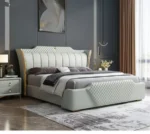 سرير ملكي بلمسات يدوية مع 2 كومودينة