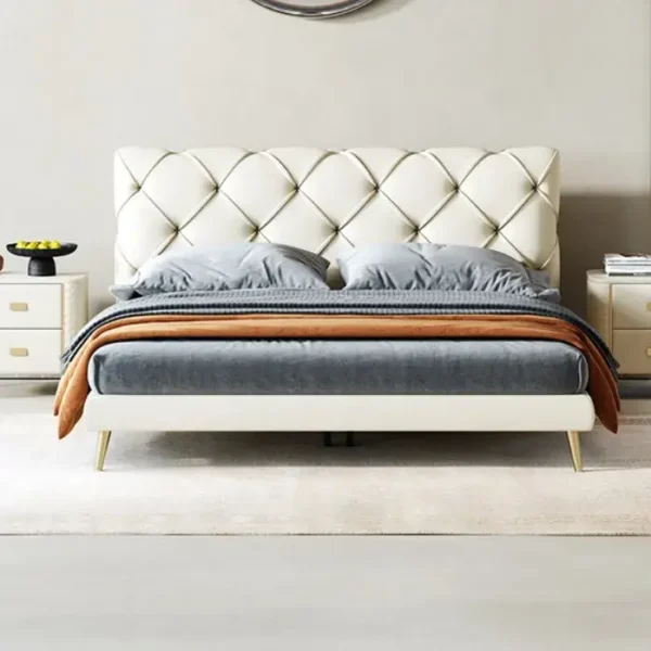 سرير اوروبي بتصميم حديث مع 2 كومودينة