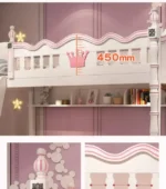 سرير أطفال كوين فاخر – تصميم فاخر مبطن – قاعدة خشبية متينة – متوفر بألوان متعددة