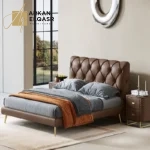 سرير اوروبي بتصميم حديث مع 2 كومودينة