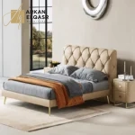 سرير اوروبي بتصميم حديث مع 2 كومودينة