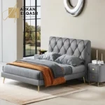 سرير اوروبي بتصميم حديث مع 2 كومودينة