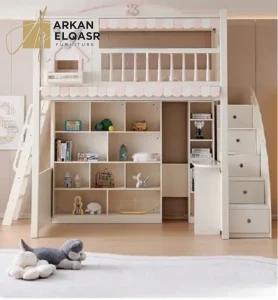 سرير نوم اطفال مع مكتب وخزانة