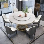 طاولة طعام بتصميم دائري فاخر