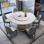 طاولة طعام بتصميم دائري فاخر