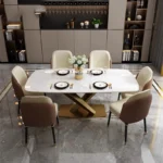 ⁦طاولة غرفة طعام رخامية فاخرة⁩ - الصورة ⁦5⁩