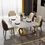 ⁦طاولة غرفة طعام رخامية فاخرة⁩ - الصورة ⁦6⁩