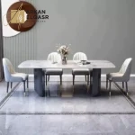 طاولة طعام رخامية بتصميم فخم وشيك
