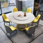 طاولة طعام بتصميم دائري فاخر