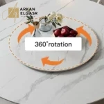 طاولة طعام دائرية بسطح رخام