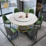 طاولة طعام بتصميم دائري فاخر