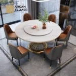 طاولة طعام بتصميم دائري فاخر