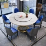 طاولة طعام بتصميم دائري فاخر