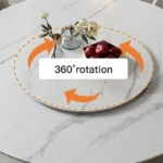 ⁦طاولة طعام دائرية بسطح رخام⁩ - الصورة ⁦7⁩