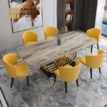 طاولة طعام مودرن من رخام فاخر