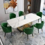 طاولة طعام مودرن من رخام فاخر