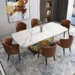 طاولة طعام مودرن من رخام فاخر