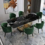 طاولة طعام مودرن من رخام فاخر