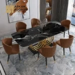 طاولة طعام مودرن من رخام فاخر
