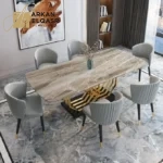 طاولة طعام مودرن من رخام فاخر