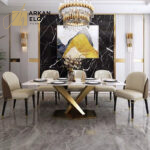 طاولة غرفة طعام رخامية فاخرة