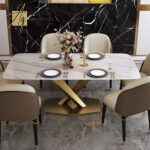طاولة غرفة طعام رخامية فاخرة