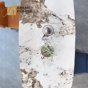 طاولة غرفة طعام رخامية فاخرة