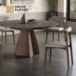 طاولة طعام بتصميم قابل للتمدد مع كراسي
