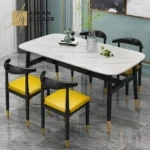 طاولة طعام مع كراسي بتصميم فاخر