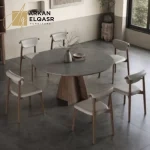 طاولة طعام بتصميم قابل للتمدد مع كراسي