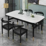 طاولة طعام مع كراسي بتصميم فاخر