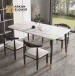 طاولة طعام مع كراسي بتصميم فاخر