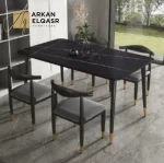 طاولة طعام مع كراسي بتصميم فاخر