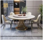 طاولة طعام بتصميم دائري فاخر